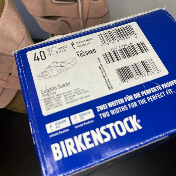 •NWT• BIRKENSTOCK Lugano Suede Soft Footbed in Pink Clay • EU40 / 9W / 7M - Picture 7 of 8